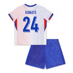 Fotbalové Dres Francie Ibrahima Konate #24 Dětské Venkovní Oblečení ME 2024 Krátký Rukáv (+ trenýrky)